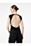Cotton Slim Fit Crew Neck Sleeveless Blouse with Back Detail - 3