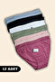 Women's 12-Piece Mixed Cotton Lycra Regular Waist Bikini Panties - 3