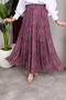 Asymmetrical Cut Ethnic Pattern Lined Tulle Hijab Skirt - 7