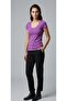 Women's Purple Boat Neck Short Sleeve Bodysuit - 4