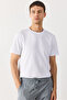 Men's Ken Crew Neck Regular Fit Pique Basic T-Shirt - White - 4
