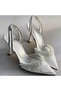 Pearl-Studded Lace Detail High-Heeled Shoes
