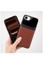 Apple iPhone 16E Compatible Case Lens Leather Case Brown - 3