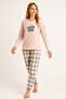 Women's Soft Texture Thermal Pajamas Set 42050 - 2