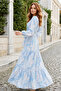 Patterned Hijab Dress Turquoise 534 - 2