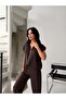 Women's Modal Fabric Parachute Detailed Zippered Vest Double Set - 3