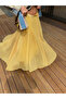 Yellow Chiffon Polka Dot Skirt - 0613