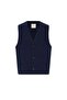 Navy Blue Relax Fit Linen Blended Men's Vest - 5