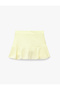 Elastic Waist Ruffle Detailed Mini Skirt - 3