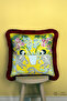 Red Tassels, Twin Monkeys Pattern, Decorative 43X43Cm Square Throw Pillow Cover - 2