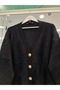 Hatun Angora Cardigan (Size 36-42 Compatible) - Black - Standard - 3