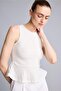 Slim Fit Crew Neck Wrinkled Textured Blouse F6277Ax25Sm - 3