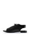 Black Leather Women's Sandals 01Ws2510 - 3