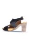 Shoes Black Leather Women's Heeled Sandals 01Wn4115 - 4