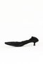 Black Leather Women's Heeled Shoes 30Wa24268 - 3