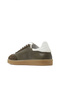 Khaki Suede-Leather Women's Sports Shoes 01We4401 - 4