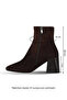 Brown Suede-Stretch Women's Heeled Boots 42Wb6310 - 3