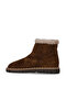 Tan Suede Women's Flat Boots 01Wf3907 - 3
