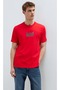 M0613186 Logo Printed T-Shirt Men's T-Shirt Red - 2