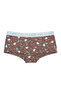 Dear Lover Combination Mink Brown Women's Boxer with Patterned Design of'Love Arrows'