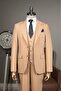 Limited edition camel vest suit - 2
