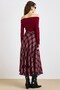 Plaid Patterned Flared Thin Fabric Skirt Claret Red 7074 - 8