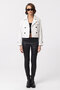 White Leila Double-Breasted Buttoned Short Trench Coat Women's Genuine Leather Jacket - 4