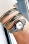 Snake Watch Model - Women's Wrist Watch, Waterproof Gold Silver Steel Band - Bracelet Gift Dkby2044C4 - 3