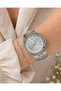 Silver Color Dial Zircon Stone Steel Band Women's Wristwatch with Bracelet Gift - 2
