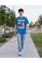 Senior Boys Blue Printed T-shirt - 5