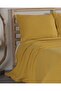 Double Mustard Color Knitted Pattern Bedspread & Pique Set 220X240 cm – 2 Pillowcases, Modern Stylish Design - 3