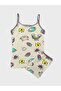 Girl's Cotton Lilac Rainbow Heart Strawberry Patterned Athlete Boxer Set - 2