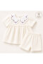 Embroidered Cotton Girls' Muslin Set