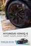 Hyundai Ioniq 6 Compatible Wheel Cover Sticker Set - Glossy Black
