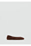Suede Leather Ballerina Shoes - 3