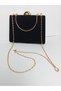 Women's Black Evening Dress Portfolio Special Occasion Hand and Arm Chain Strap Bag - 5