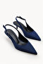 Phoebe Lia Women's Pointed Toe Open Back Thin Heeled Matte Shoes 0012200 - 2