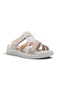 Mr White Orthopedic Crossed Strap Genuine Leather Women's Slippers - 3