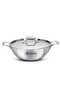 TriPro 24cm 3.1L Triply Stainless Steel Deep Stir-Fry Pan Lid Induction Gas