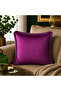 Imported Silk Velvet Purple Color Tuffed Cushion Cover 43X43Cm