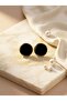 Gold Night Series Gold Round Earrings - 4