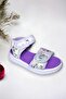 Cat Printed Lilac Kids Sandals
