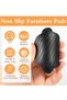 4-Pack Non-Slip Furniture Feet Pads, 2 Inch Round Rubber, Heavy Duty Anti-Slide Protectors for Hardwood Floors, Black - 2