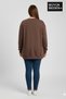 Women's Plus Size California 1974 Printed Bisilet Collar Slim Sweatshirt Spr26Bswk956-2 - 3