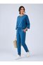 Women's Reference Fit Knitted Top and Bottom Two-Piece Set Blue - Comfortable Fit |   Breathable Fabric |   4 Seasons