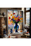 500 Piece Puzzle Blue Vase and Mixed Flowers Sunset # 264 - 8