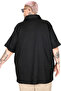 Mode XL Large Size Men's T-Shirt Polo Neck Jacquard U24337 Black - 7