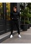 Men's Black Casual Free Logo Sweat Tracksuit Set - 6