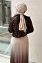 Sequin Blouse and Pleated Skirt Evening Dress Set - 4