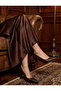Low Heel Goblet Heel Brown Women's Shoes Alya - 2